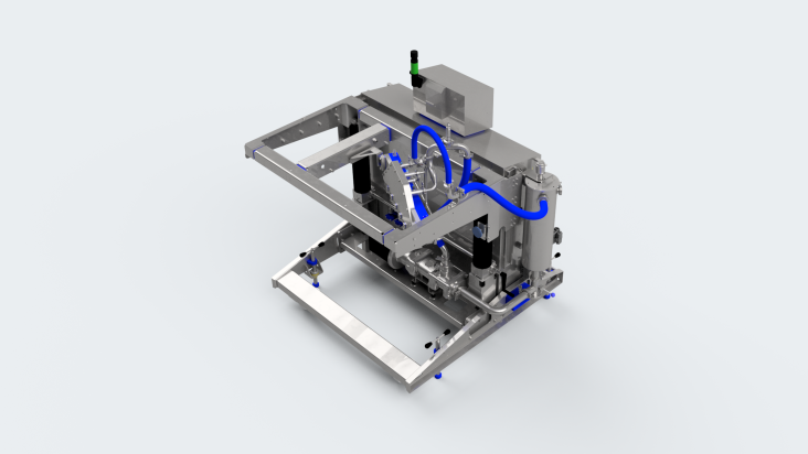 MDM300 mobile depositor medium, up to 300 mm working width, 3D render