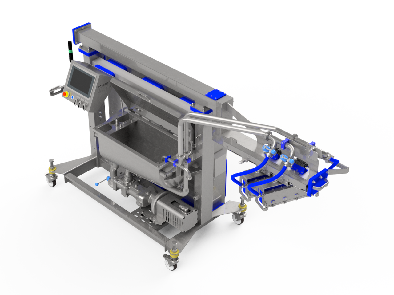 MDSUC2 mobile depositor with integrated supply unit for ambient-temperature materials, 3D render
