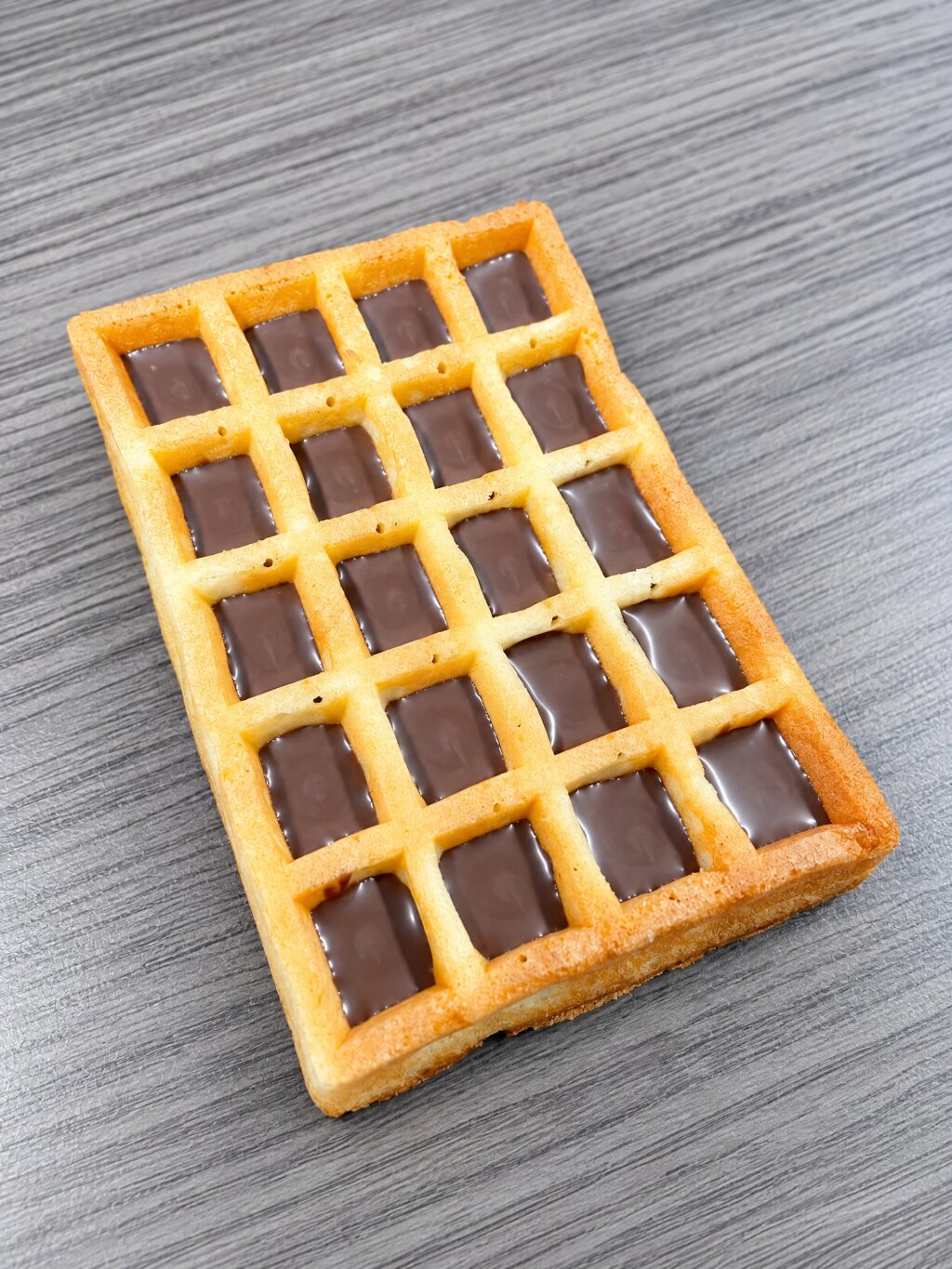 Waffle with compound in its cells