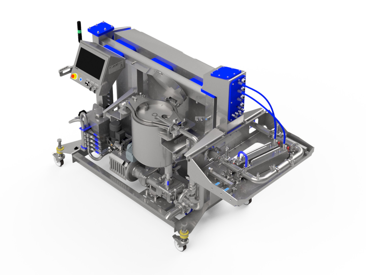 MDSUW2 mobile depositor with integrated supply unit for warm materials, 3D render